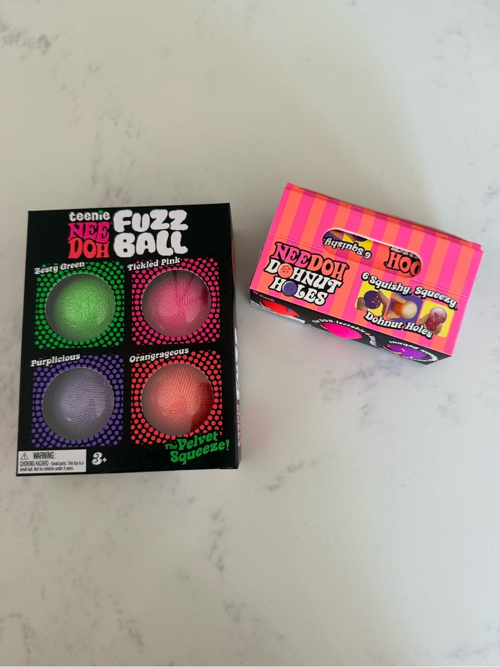 Needoh Teenie Fuzz Ball 4-Pack-6 pack donut holes BUNDLE